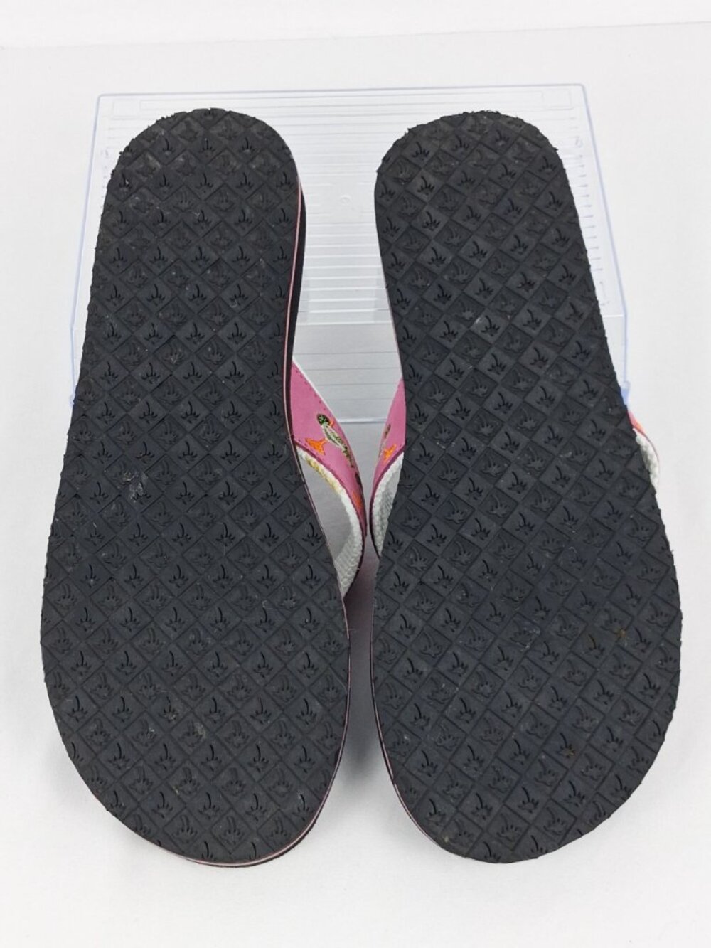 Margaritaville "Rita Time" Pink Flip Flops w/ Tropical Drink Embroidery Women's - Picture 3 of 8
